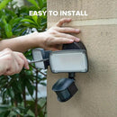 LUTEC 38W 3500 Lumen LED Motion Activated Integrated Dual-Head Floodlight Outdoor with Motion Sensor, 5000K Daylight, Dusk to Dawn, Exterior Security Wall Light for Patio, Garden, Yard(Black) by GreenHaven Gardens