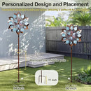 Wind Spinners Outdoor for Yard and Garden, Metal Large Wind Spinner & Sculptures 84 Inch, Garden Spinner Windmills for Yard Decor Gifts for Family Friends by CozyNest Decor