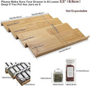 Bamboo Spice Rack Drawer Organizer - 8 Piece Set - 12" Wide, Combine Into 24" Rack (12" or 24") by CozyNest Decor
