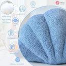 Dusty Blue Seashell Throw Pillows, Shell Shaped Throw Pillows, 13 Inch Soft Home Decorative Pillow Plush Cushion for Bed Couch Living Sofa Room Decor Accent Throw Pillow by CozyNest Decor