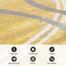 Rugshop Modern Wavy Circles Design Area Rug 8'8" x 12' Yellow by TinyTreasures Baby Boutique
