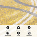 Rugshop Modern Wavy Circles Design Runner Rug 2' x 10' Yellow by TinyTreasures Baby Boutique