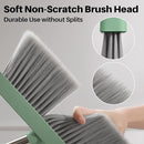 JOYMOOP Dark Teal Green Broom and Dustpan Set with 56” Handle, Upright Angle with Comb Teeth for Pet Hair and Hardwood Floors by CozyNest Decor
