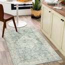 LIVEBOX Entryway Rug 3x5 Washable Area Rugs for Kitchen Bathroom, Non-Slip Front Door Mat for Bedroom, Boho Low-Pile Carpet Farmhouse Throw Indoor Mats for Bath Laundry Room, Sage Green by TinyTreasures Baby Boutique
