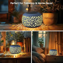 Solar Lantern Garden Patio Decor: 4 Pack White Solar Lanterns Outdoor Waterproof, Solar Lights Outdoor for Table Balcony Deck Pathway Porch Yard Decorations, Outside Hollow Out Metal LED Solar Lantern by GreenHaven Gardens
