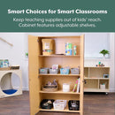 Angeles Value Line Teacher's Storage Cabinet, Classroom Shelves and Daycare Furniture, Lockable Storage Cabinet, 36" L x 19" W x 63" H by TinyTreasures Baby Boutique