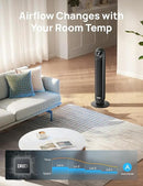 Dreo Tower Fan for Bedroom, Smart Oscillating Quiet Floor Fans, Standing Bladeless Fan with Remote and WiFi Voice Control, 4 Modes, 4 Speeds, 8H Timer, 28dB, Works with Alexa/Google by CozyNest Decor