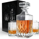 Luxury Gift For Men – Whiskey Decanter Set For Beloved Husband Or Dad Birthday Gift – 4 Whiskey Glasses And Decanter Set Is a Great Gift Idea for Whisky, Bourbon, or Scotch lovers by CozyNest Decor
