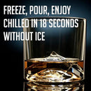Mount Everest Heavy Crystal Whiskey Glasses Gift Set of 2, Thick Freezable Bourbon Glass 1lb Each, Premium Whiskey Gifts for Men, Frozen Crystal Chills Cocktails, 10 oz by CozyNest Decor