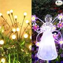 2 Pack Solar Firefly Lights + 2 Pack Iron Winged Angel Light Solar for Yard, Patio, Pathway, Lawn, Walkway, Camping, Pool, Solar Ground Lights Walkway Lights Deck Lights by GreenHaven Gardens