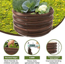 2x2x1ft Round Galvanized Raised Garden Bed Outdoor Metal Planter Box Raised Beds for Gardening,Vegetables,Fruits,Flowers & Herbs (Brown) by GreenHaven Gardens