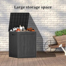 28 Gallon Double-Wall Resin Deck Box - Lockable Waterproof Outdoor Storage Box, 151lbs Capacity & Doubles as Seating for Patio Furniture - Garden Tools, Pool Accessories (Black) by CozyNest Decor