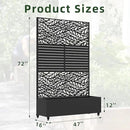 Casaphoria Metal Raised Garden Bed with Trellis and Wheels, 72"x47"x16" Planter Box for Climbing Plants, Vegetables & Vines, Features Drainage Holes and Privacy Screen, Black(Spring&Louvered) by GreenHaven Gardens