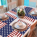 Memorial Day Placemats Set of 6 Patriotic Freedom Stars Place mats Veterans Day 4th of July Plastic Table Mats American Flag Holiday Washable Table Placemats for Party Dining by CozyNest Decor