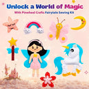 Pinwheel Crafts Beginner Sewing Kit for Kids Ages 5 6 7 8-12+ - Make Your Own Fairytale Characters Kids Sewing Kit - Play & Learn to Sew Craft Box, Girls & Boys Birthday Gifts by TinyTreasures Baby Boutique