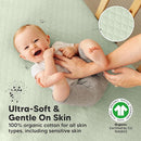 Waterproof Crib Mattress Protector Cover Fitted - 2-Pack Quiet Baby Crib Mattress Pad Sheets, 52" x 28" Soft Quilted Cotton Baby Sheet, Machine Washable, Easy Fit, Durable (Sage/Mavy) by TinyTreasures Baby Boutique