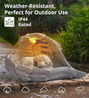 Pet Dog Solar Garden Memorial Statue – Outdoor Resin Angel Puppy with Solar Light, Guardian Angel Dog Memorial Gift for Patio, Lawn, Yard, or Garden Decor by CozyNest Decor