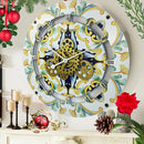 The Gears Clock 24 inches Round Italy Collection Wall Clock with Moving Gears Italy LINE (Praiano) by CozyNest Decor