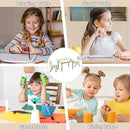 Kids Table and 2 Chairs Set, Height Adjustable (17.7"-26.1") Toddler Table and Chair Set, Multi-Activity Table with Graffiti Desktop, Children’s Table and Chairs for Classroom, Home & Daycare by CozyNest Decor