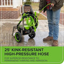 Greenworks Pro Brushless 3000 PSI (CSA Certified) 2.0 GPM Max / 1.1 GPM Electric Pressure Washer (Foldable Handles, Rugged Steel Frame, 25 FT Hose, 35 FT GFCI Power Cord) by GreenHaven Gardens