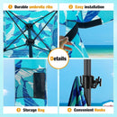 HOMEDEMO Beach Canopy UPF 50+, 6'×6', Easy Set up and Take Down Tent with Sand Pockets, Side Wall Shade Wind Waterproof for Kids, Family & Friends by TinyTreasures Baby Boutique