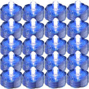Bright LED Floral Tea Light Vase Submersible Lights for Party Wedding (Blue, 20 Pack) by GreenHaven Gardens