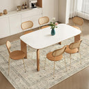 LIVEBOX Washable Area Rug 6x9 Rugs for Living Room Dining Room Under Table, Non-Slip Boho Neutral Carpet for Bedroom, Low-Pile Farmhouse Soft Carpets for Nursery Room Playroom, Tan by TinyTreasures Baby Boutique