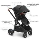 Mompush Ultimate 2 Baby Stroller for Infant and Toddler with Newborn Mode and Reversible Seat, All-Terrain Stroller with All-Wheel Suspension, Includes Car Seat Adapter and Large Storage Basket by TinyTreasures Baby Boutique