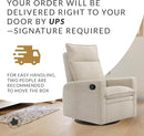 Jaymar Arya Modern Nursery Glider Recliner Chair – Cozy Nursing Chair with 360° Swivel for New Parents, Gentle Motion, Compact Design, High Back & Low Armrests, Canadian Made (Sand/Puppy Fabric) by TinyTreasures Baby Boutique