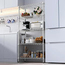 1250 lbs Steel Heavy Duty 5-Tier Utility Shelving Unit Steel Organizer Wire Rack for Home,Kitchen,Office,Chrome (13.7" D x 23.6" W x 62.4" H) by CozyNest Decor