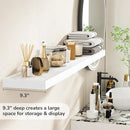 Fun Memories 55 Inch Floating Shelves - 9 Inch Deep Rustic Wooden Wall Shelves - Extra Deeper & Thicker Wall Mounted Storage Shelf for Living Room, Kitchen, Farmhouse - 55" W x 9" D x 1.8" H - White by CozyNest Decor