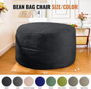 4FT Bean Bag Chair: Bean Bag with Velvet Cover, Fluffy and Comfy Bean Bag Chairs for Adults and Kids, Bean Bag Sofa Filled with High-Density Sponge for Gaming (Black) by CozyNest Decor