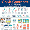 Keep Going Travel First Aid Kit for Kids – 130 Pc.for Purse, Diaper Bag, Backpack, & Suitcase, with Latex-Free Bandages – 7 x 5 x 2 in. Travel First Aid Kit TSA-Approved by TinyTreasures Baby Boutique
