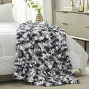 Amélie Home Chunky Knit Throw Blanket for Couch, Soft Chenille Crochet Blanket for Sofa, 50"x60", Space-Dyed Black by CozyNest Decor