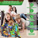 Magnetic Blocks - 150 PCS Dinosaur Volcano Forest Castle Set with Light Up Blocks - Kids Classroom Sensory Toy for Toddlers STEM, Construction Stacking Toy Kids 3+ Boys Girls Christmas Birthday Gifts by TinyTreasures Baby Boutique