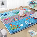 Baby Play Mats for Floor, 71”x59” Upgraded Thickness & Larger Super Soft Playmat for Babies and Toddlers, Foldable Washable, Upgrade Anti-Slip Crawling Mat for Playpen(Vehicles) by TinyTreasures Baby Boutique