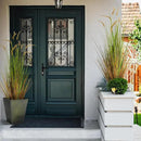 KOL Artificial 5ft 2-Pack Horsetail Reed Grass, 59in Tall Artificial Indoor Outdoor Fake Grass Plant, Home Office Décor Artificial Plants in Pot Faux Plant Greenery, Wedding Decor - Yellow by CozyNest Decor