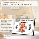 Inkless Hand and Footprint Kit, Baby Keepsake Plaque & Baby Shower Gifts - Ideal as Mom To Be Gift, Nursery Picture Frames, Clean Touch Hand and Footprint Kit (Style 1 - Design 4) by TinyTreasures Baby Boutique