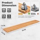 RICHFOCUS Live Edge Elm Floating Shelves - 55" W x 9.3" D Rustic Solid Wood Wall Shelves with Invisible Bracket, Wall-Mounted for Living Room, Bedroom, Kitchen Storage & Display, Set of 1, Natural by CozyNest Decor