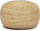 REDEARTH · Jute Circular Low Pouf Ottoman - Braided Pouffe Accent Sitting Round Footrest for Living Room, Bedroom, Nursery, kidsroom, Patio, Gym; 100% Jute (18"x18"x10"; Natural) by CozyNest Decor