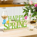 COCHIE Metal Happy Spring Sign, Spring Decorations for Home, Office, Shelf, Mantel, Indoor, Spring Flower Decor, Spring Butterfly Table Top Party Decoration (Spring) by CozyNest Decor