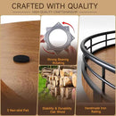 Farmhouse Oak 21" Lazy Susan Turntable Organizer for Cabinet, Round Wooden Lazy Susan Organization and Storage for Dining Table, Pantry, Kitchen, Countertop, Cupboard,Home Decor, Walnut (21) by CozyNest Decor