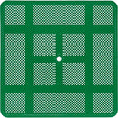 Global Industrial 46" Square Picnic Table, Perforated Metal, Green Thermoplastic Coating, Attached Benches, 1-1/2” Umbrella Pole Hole, Outdoor-Rated, 1200 lb Capacity by GreenHaven Gardens