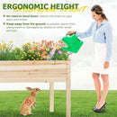 4 Feet Outdoor Wooden Raised Garden Bed Planter Box Kit for Vegetable and Fruit Growing, Patio or Balcony Gardening, Natural by GreenHaven Gardens