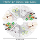 Oubonun Lazy Susan Organizers Set of 8, 10.2”x 9.4”x 4” Plastic Transparent Kitchen Cabinet Storage Bins with Handle, 4" Deep Container, 1/8 Wedge - Food Safe, without BPA by CozyNest Decor