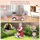 HONEY JOY Ride On Push Car, Outdoor Toddler Riding Toys w/Steering Wheel, Horn & Storage, Foot-to-Floor Sliding Car, No Batteries, Retro Baby Ride On Toys for Boys and Girls (Pink) by TinyTreasures Baby Boutique