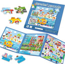 Magnetic Puzzles for Toddlers 3-5, 75-Pieces Travel Toys, Transportation Puzzles Ages 4-6, Educational Learning Magnets, Road Car Trip & Airplane Activities Toys for 3 4 5 6 7 Girls Boys Gift by TinyTreasures Baby Boutique