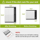 Dish Drying Rack, Roll Up Dryer Rack for Inside Sink, Expandable (12.8"-23.8" D x 15.5" W) 304 Stainless Steel Dish Drainers for Kitchen Counter, Over Sink Cover with Utensil Holder by CozyNest Decor