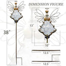Angel Solar Lights Garden Stake Outdoor-38Inch Metal&Glass Solar Angel Stake Grave Decorations for Cemetery-Perfect as Angel Remembrance Gifts & Sympathy Gifts Decorations（Bronze） by GreenHaven Gardens