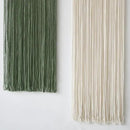 Flber 2 Pcs Macrame Wall Hanging Boho Decor Wall Tapestry Handmade Round Tassel 13.7" W x 51" L For Living Room Bedroom Headboard Decor by CozyNest Decor